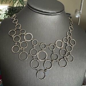 Judith Jack Sterling Silver Statement Bib Necklace